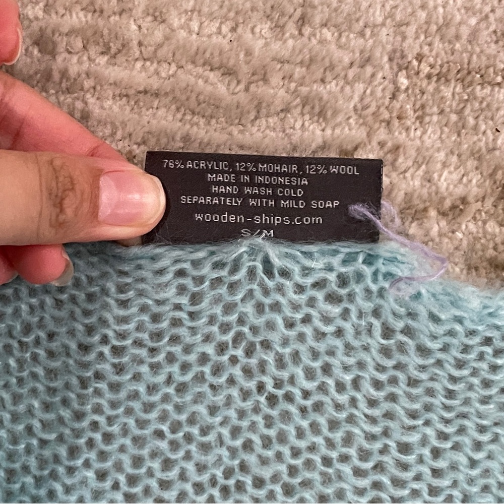 Wooden Ships Mohair Blend Sweater Size S/M - Picture 4 of 4
